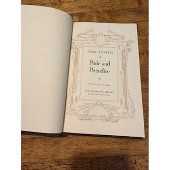 Jane Austen Pride and Prejudice Franklin Library 1980 Gilt Red Faux Leather Book - Picture 7 of 9